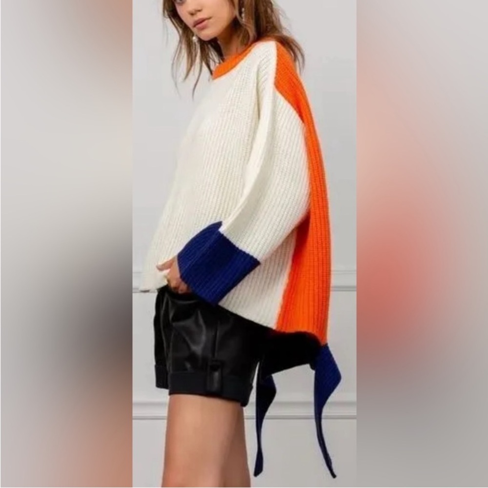 J.Ing Jacky Color Block Oversized Sweater Women’s size M/L - Picture 2 of 6